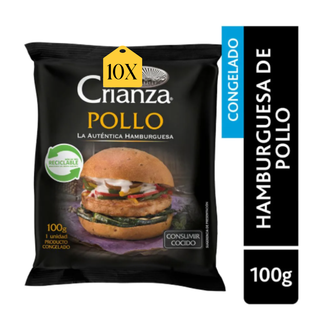 Hamburguesa De Pollo La Crianza 100g